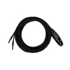 RAAL-requisite Studio Reference Silver Cable for Ribbon Headphones coiled with connectors on white background