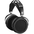 HIFIMAN Sundara Planar Headphones in black with open-back design and padded headband angled on white background