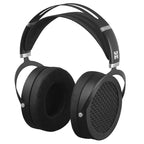 HIFIMAN Sundara Planar Headphones in black with open-back design and padded ear cups isolated on white background