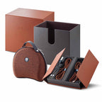 Focal Stellia Closed-Back Dynamic Headphones packaging showing carrying case, cables, and opened storage box on white background