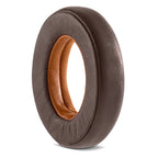 Replacement brown leather ear pad for Focal Stellia Closed-Back Dynamic Headphones shown isolated on white background