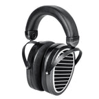 HIFIMAN Edition XS open back planar magnetic headphones with black padded headband and silver grille design on white background