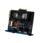Close-up of the iBasso AMP13 Module for DX300, DX320 showing internal components and vacuum tube design on white background