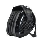 Dan Clark Audio AEON 2 Noire closed-back headphones with black metallic finish and carbon fiber ear cups on white background