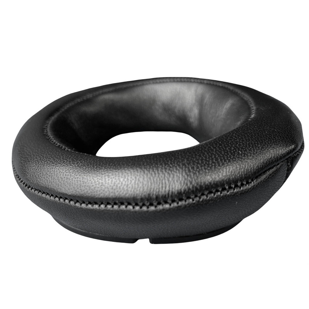 Close-up of black Abyss Earpads for Diana / JOAL Headphones showing soft leather texture and plush padding detail
