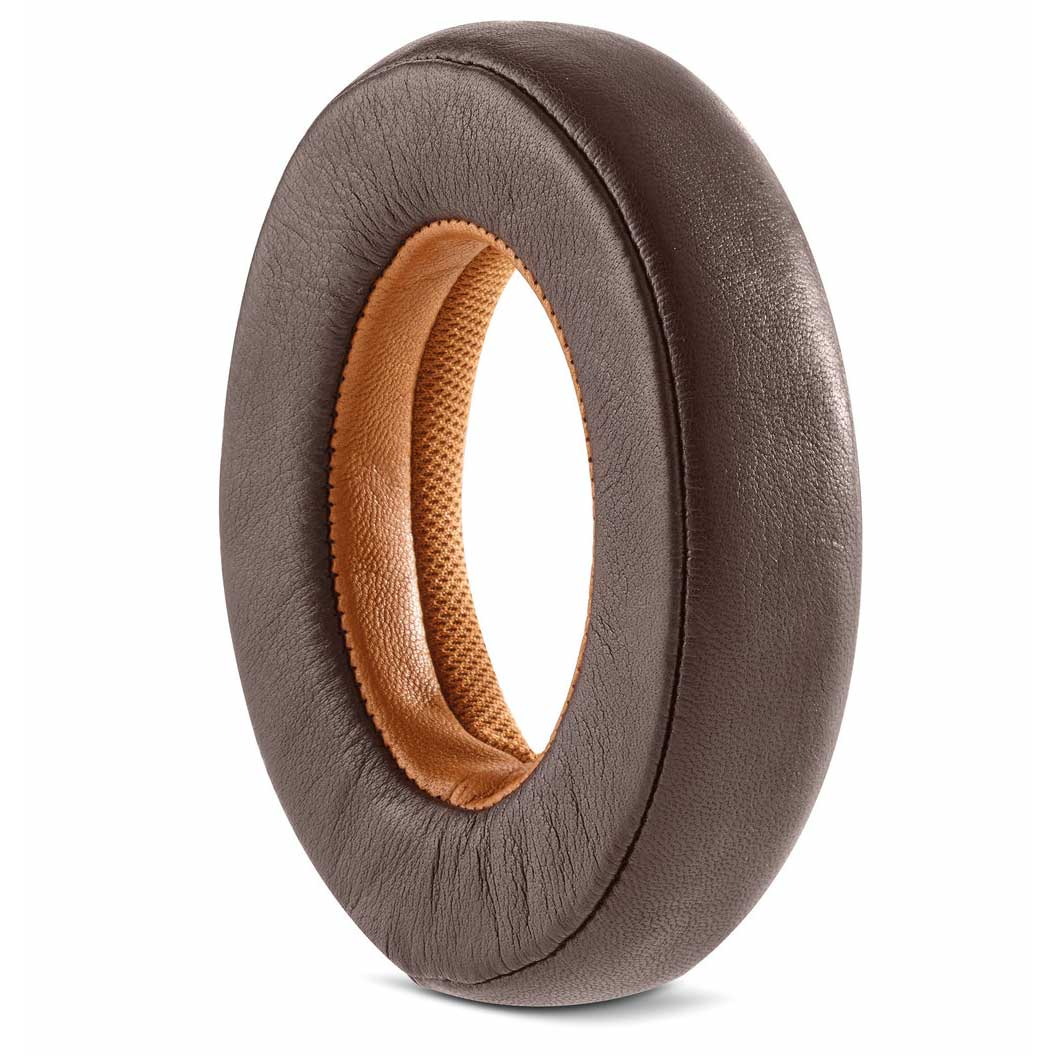 Focal Stellia Ear Pads in cognac and dark brown full grain leather with 20mm memory foam for comfort and isolation