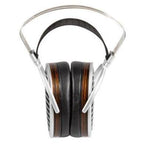 HIFIMAN HE1000SE open-back planar magnetic headphones with wood and metal accents, designed for high-fidelity audio.