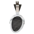 Top view of HIFIMAN HE1000SE open-back planar magnetic headphones in silver and black design