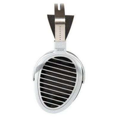Top view of HIFIMAN HE1000SE open-back planar magnetic headphones in silver and black design