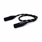 RAAL-requisite ITI OEM Input Cable for Transformer Interface with black twisted 4-pin XLR connectors on white background