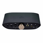 Front view of the iFi Audio ZEN Air CAN  Headphone Amp with control knob and multiple input options on white background