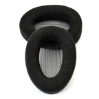 Pair of black Meze Elite / Empyrean Earpads with mesh inner lining for replacement or customization use