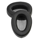 Pair of black Meze Elite / Empyrean Earpads with soft padding and mesh center designed for comfort and sound quality replacement