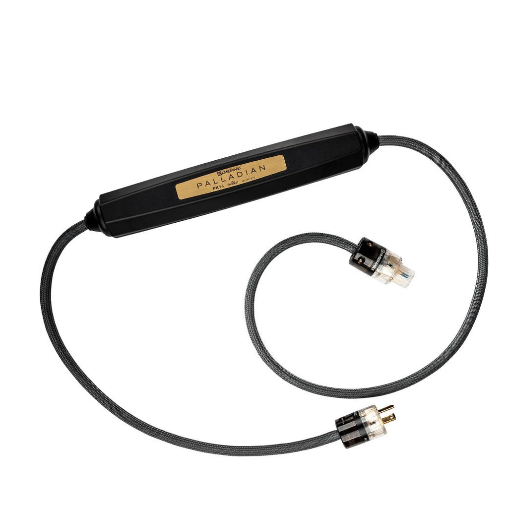 Kimber Kable Summit PK14 Palladian AC Power Cable with custom connectors and built-in noise filtration on white background