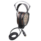 HIFIMAN Shangri-La electrostatic open back headphones with wooden ear cups and braided cable for North America shipping