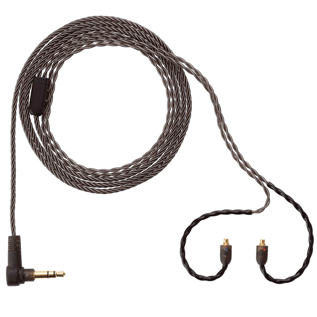 Replacement cable for Campfire Satsuma (Open-Box) with twisted design and 3.5mm right-angle connector on white background