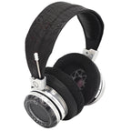 Spirit Torino Super Leggera 1706 open back headphones with black perforated ear pads and patterned headband on white background