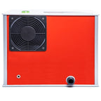 Audio Desk Vinyl Cleaner Pro X with red side panel and cooling fan visible on white background